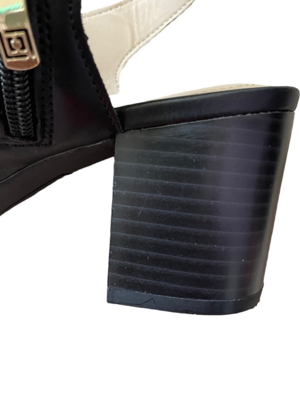 Liz Claiborne Bowen Black Strappy Block Heel Slingback Sandal Size 9 - Picture 7 of 13